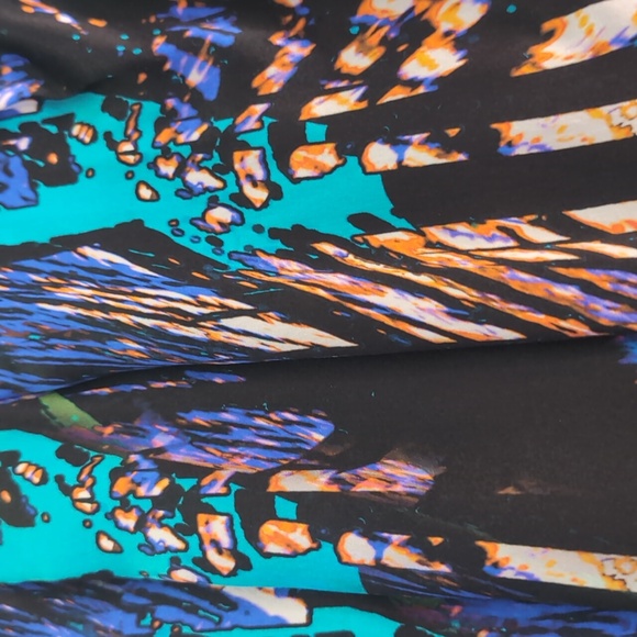 French Parisian Luxury Designer Didier Parakian Watercolor Silk Dress FR 42 - Picture 7 of 9